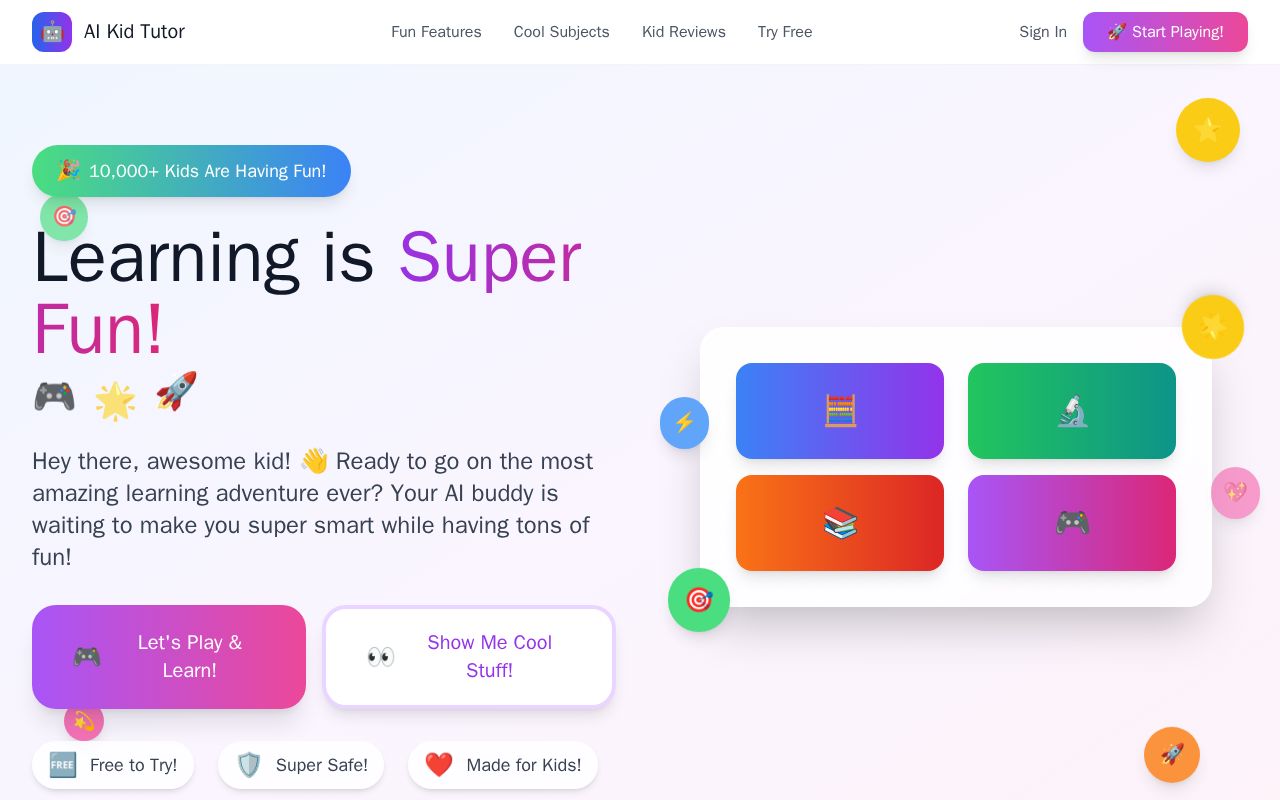 Preview of AI Kid Tutor
