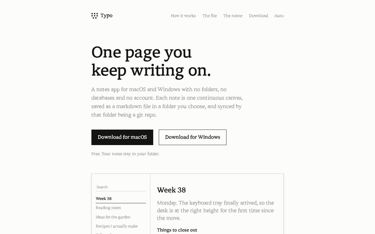 Preview of Typo Releases