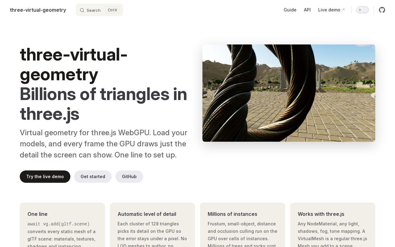 Preview of Three Virtual Geometry