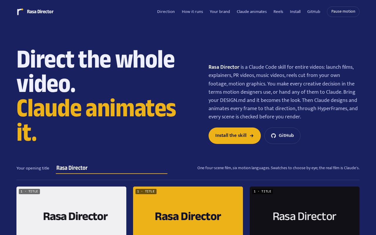 Preview of Rasa Director