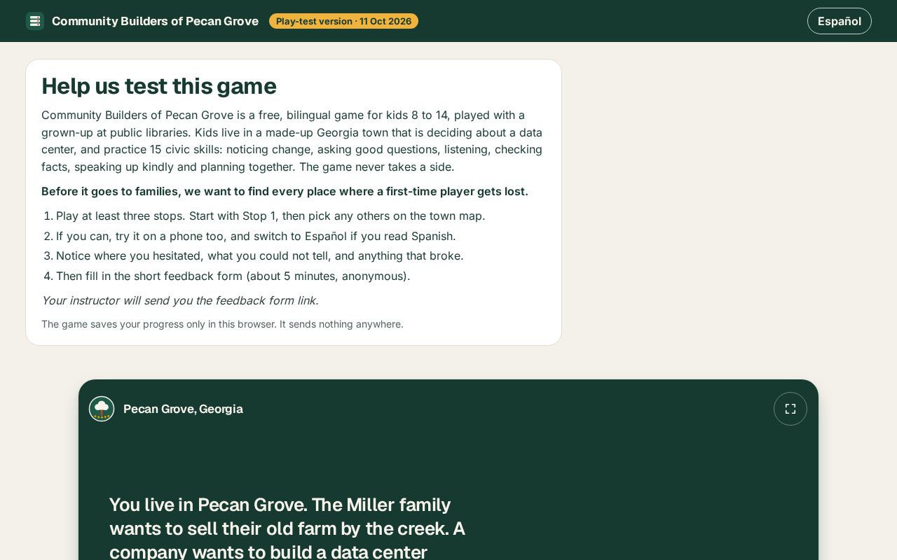 Preview of Pecan Grove Playtest