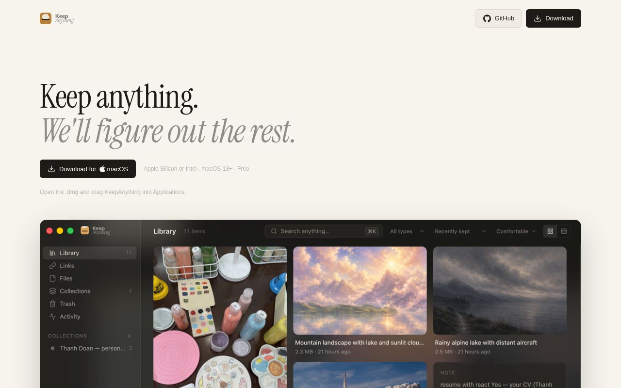 Preview of Keepanything