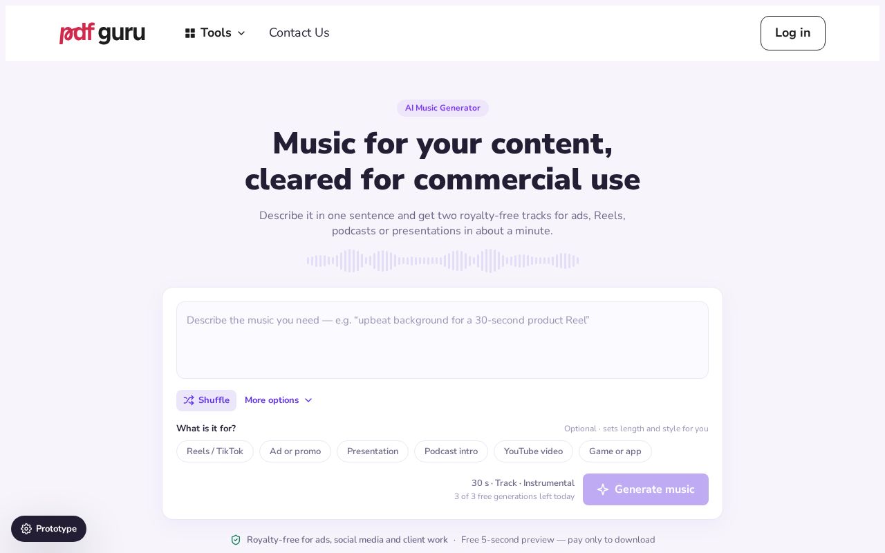 Preview of PDFguru AImusic