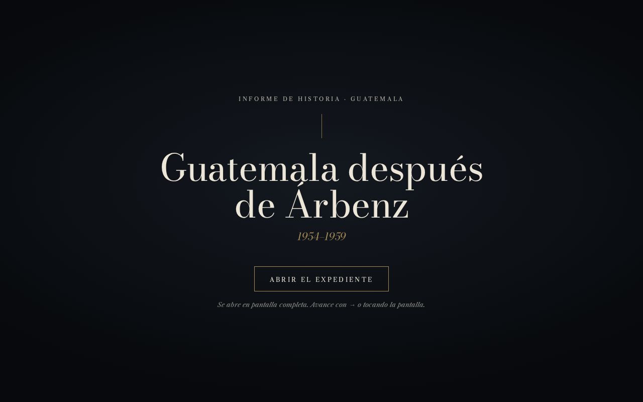 Preview of Guatemala después de Árbenz (1954–1959)