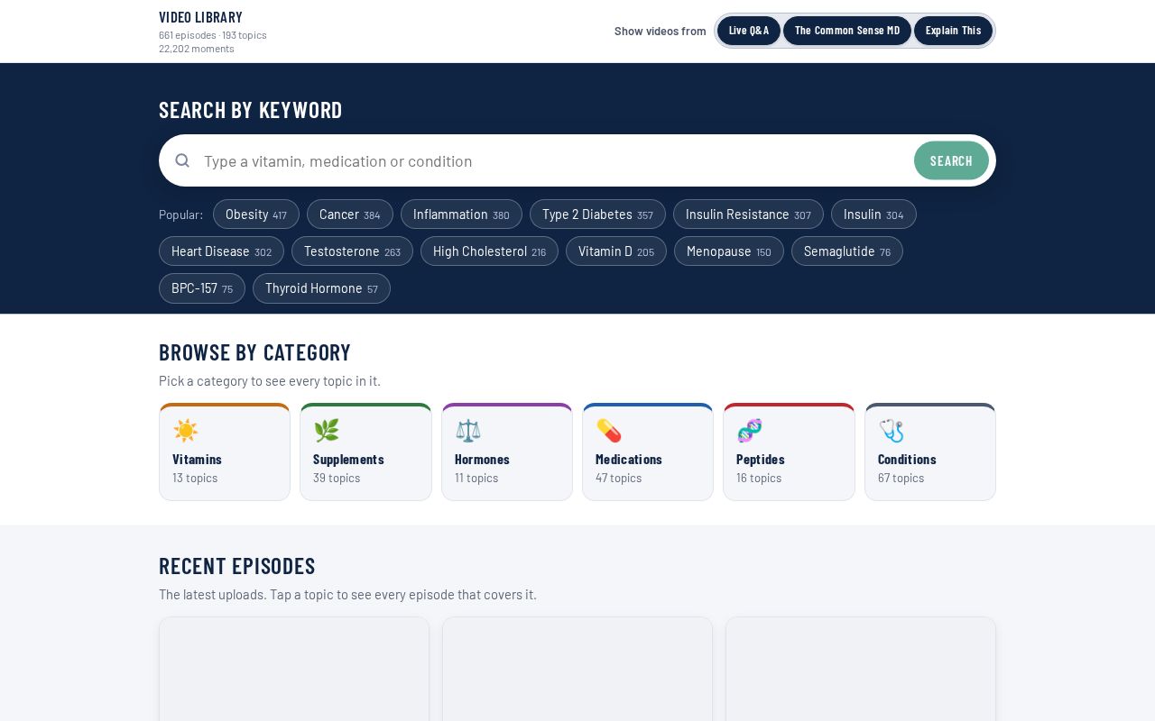 Preview of Video Library