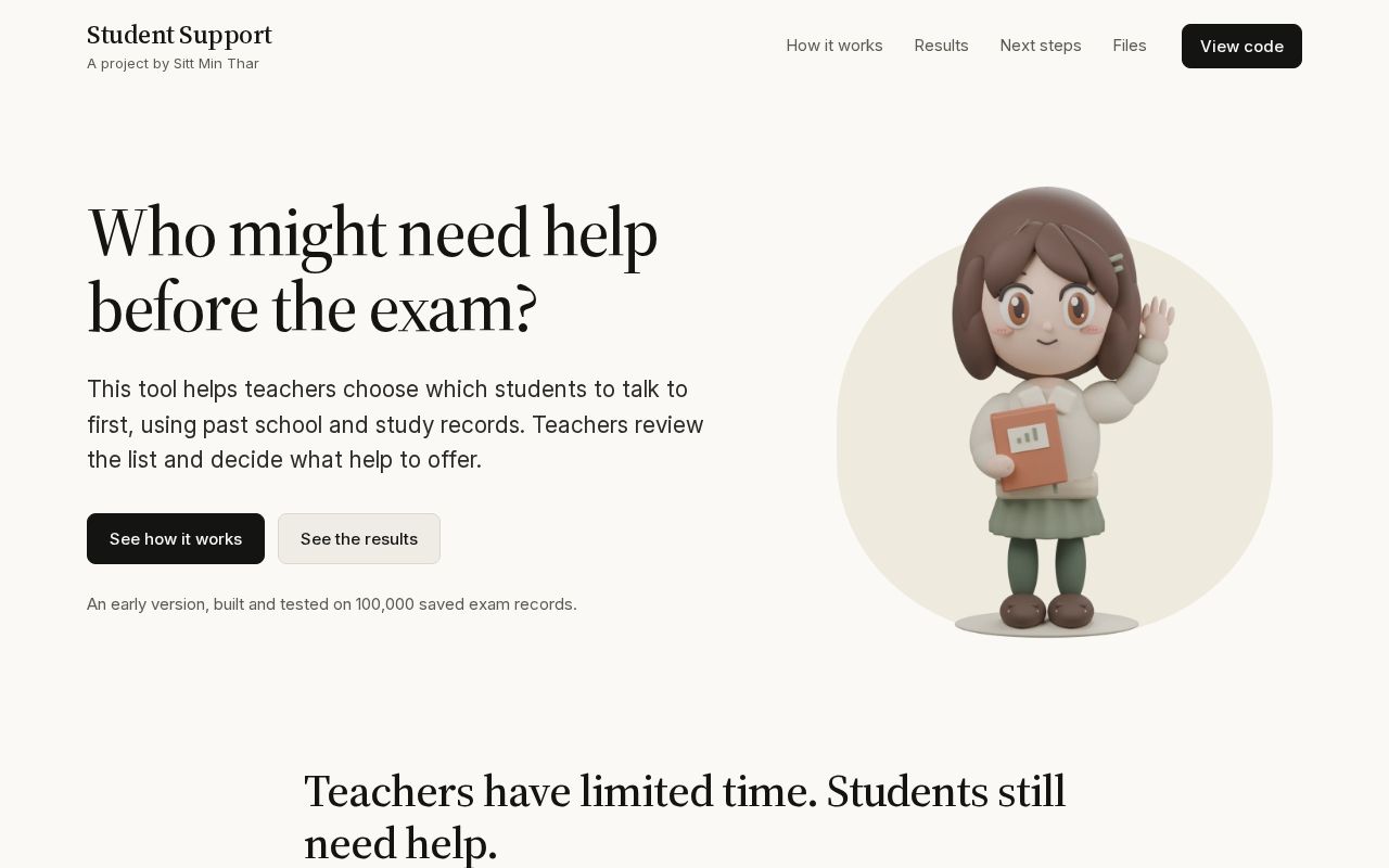 Preview of Student Support Queue