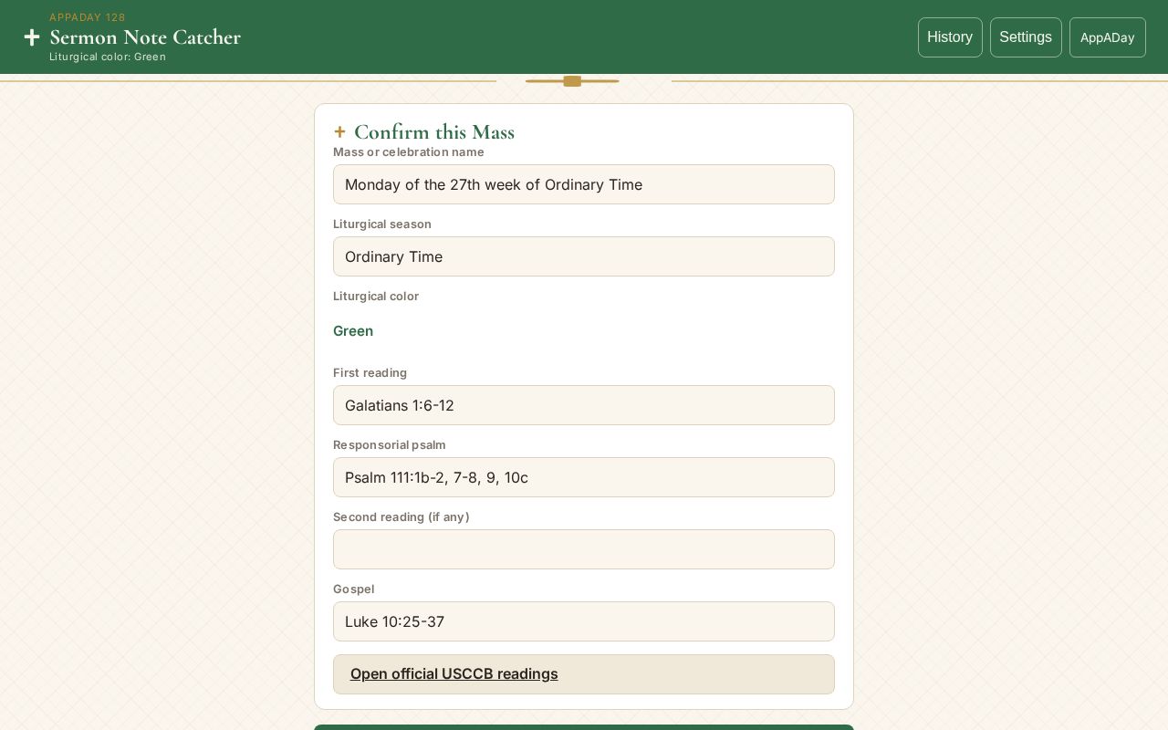 Preview of Appaday 128 Sermon Note Catcher