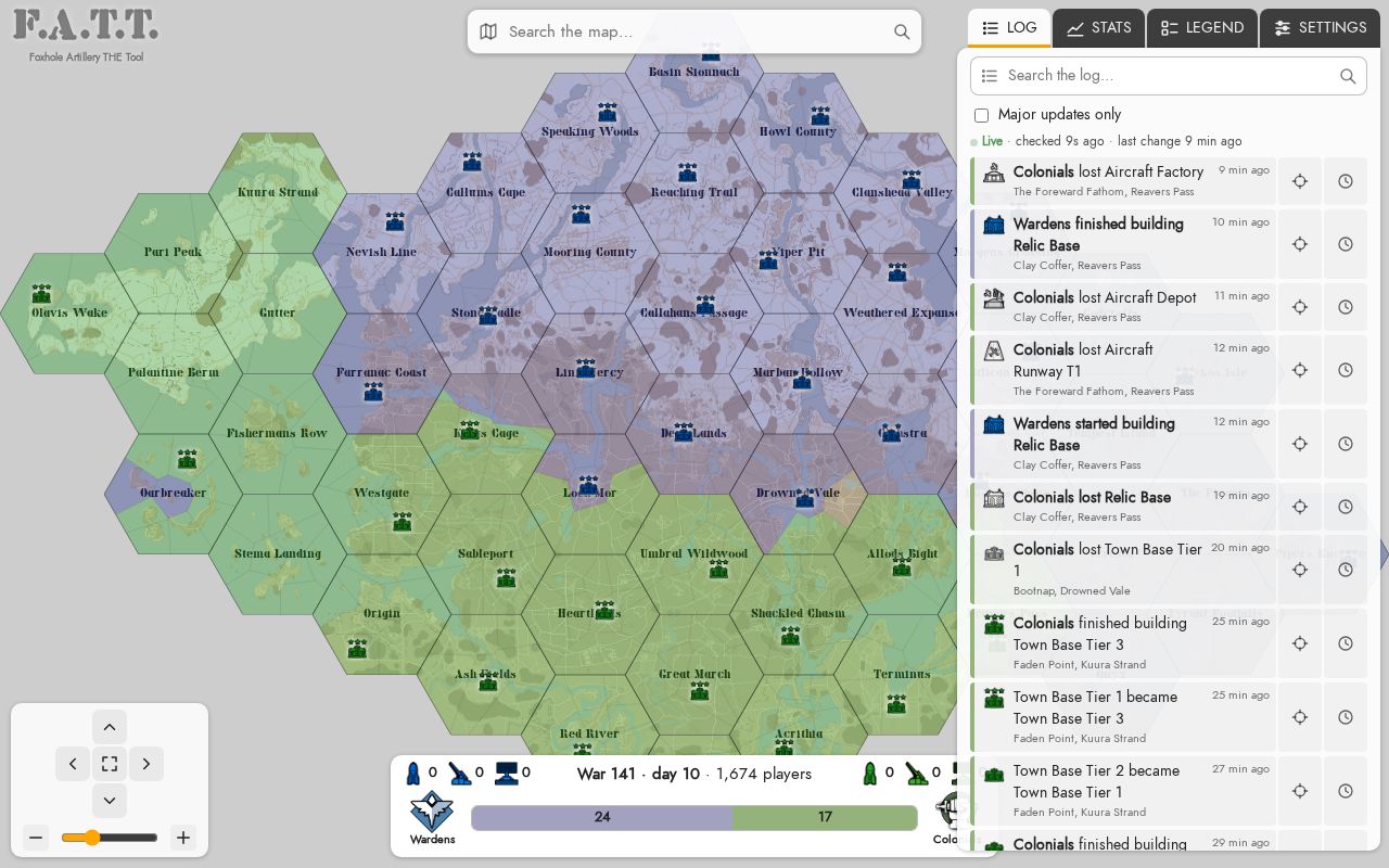 Preview of Foxhole Awesome Tracking Tool
