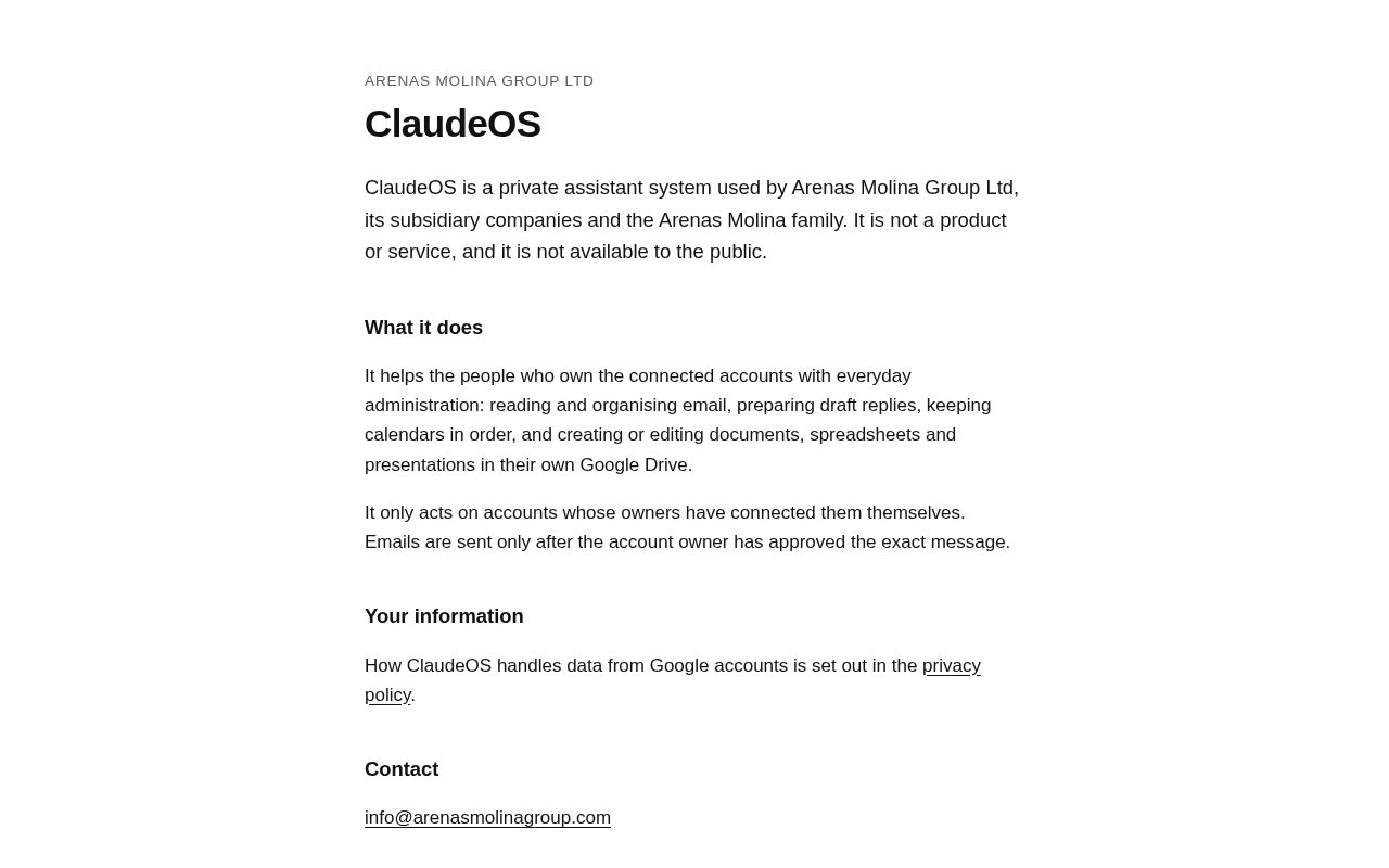 Preview of Claudeos Site