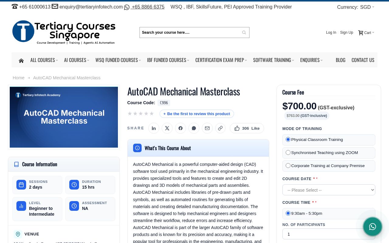 Preview of C996 AutoCAD Mechanical Masterclass