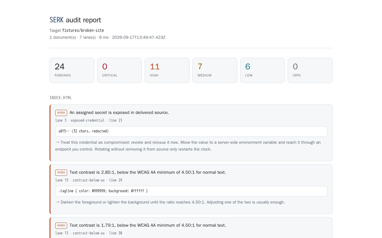Preview of SERK WEB