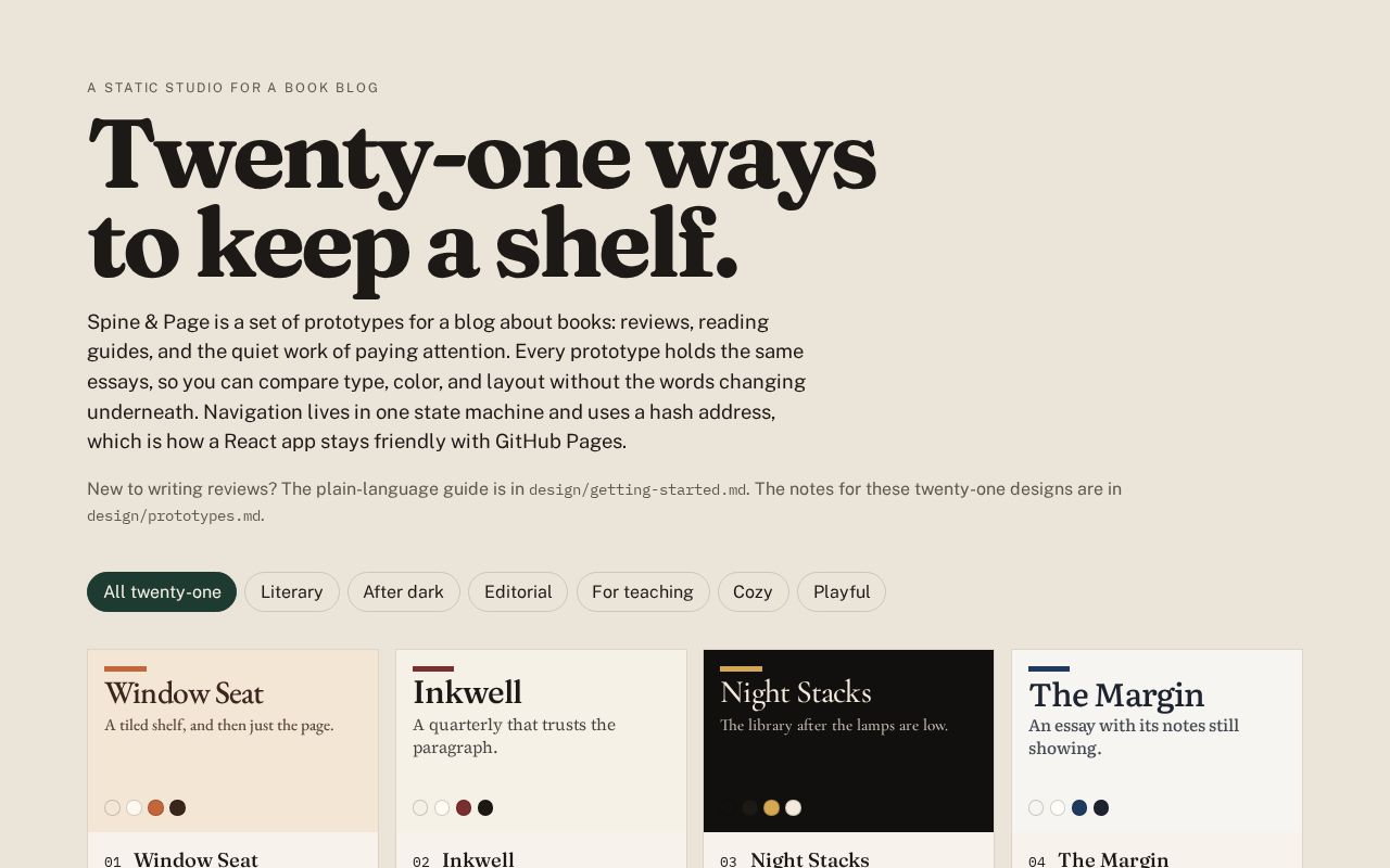Preview of Blog Prototypes