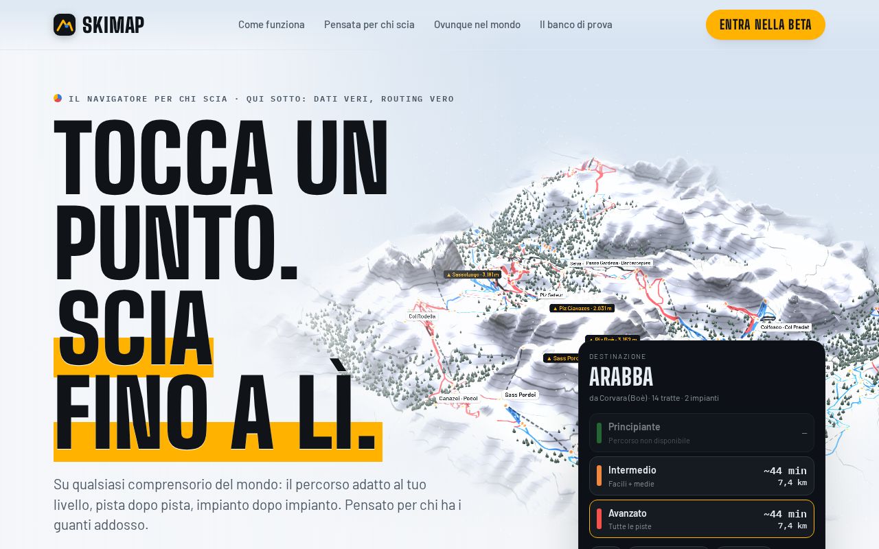Preview of Sito di SkiMap, il navigatore per chi scia