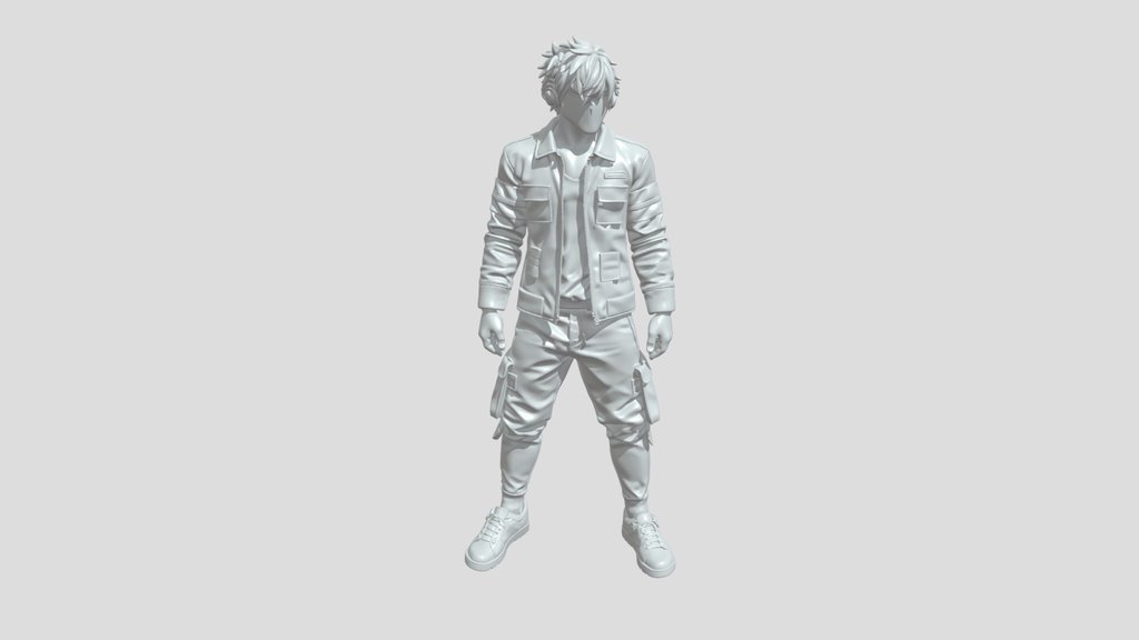 Preview of Stylized masked game character