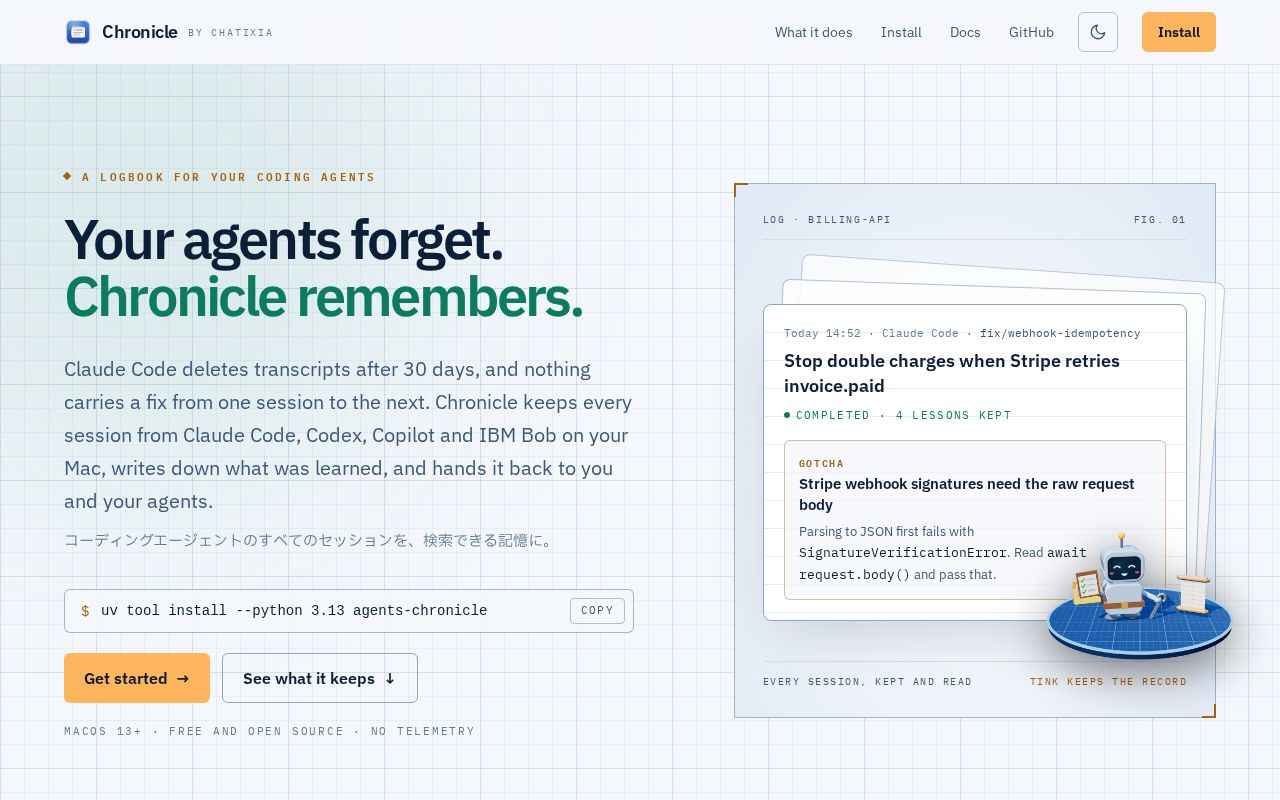 Preview of Chronicle Site