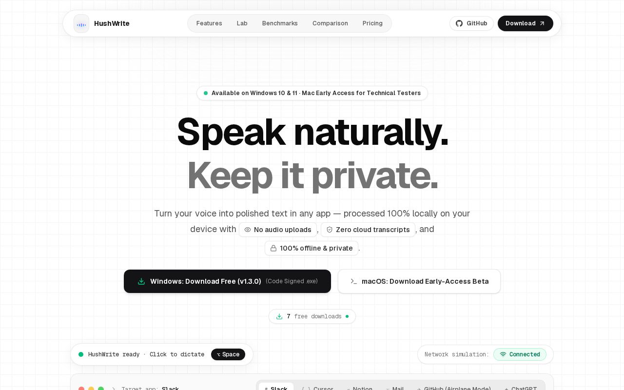 Preview of HushWrite
