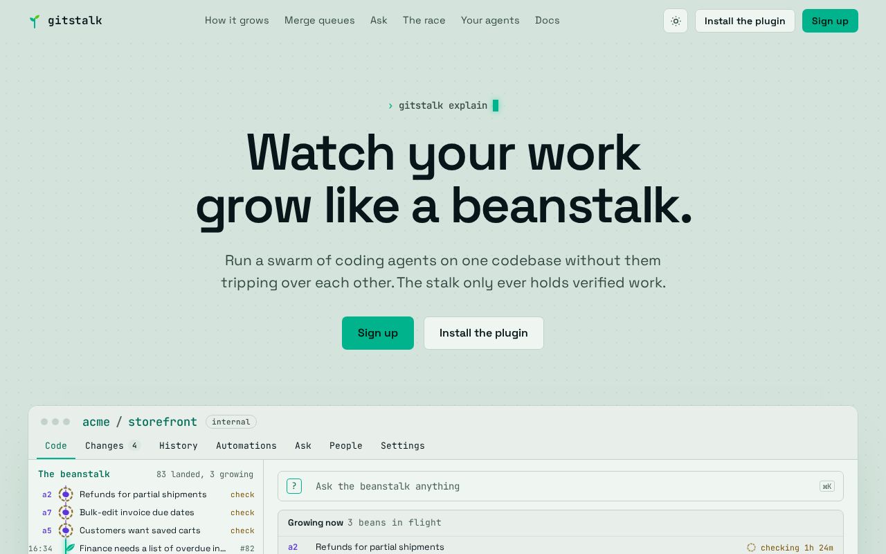 Preview of Gitstalk Plugin