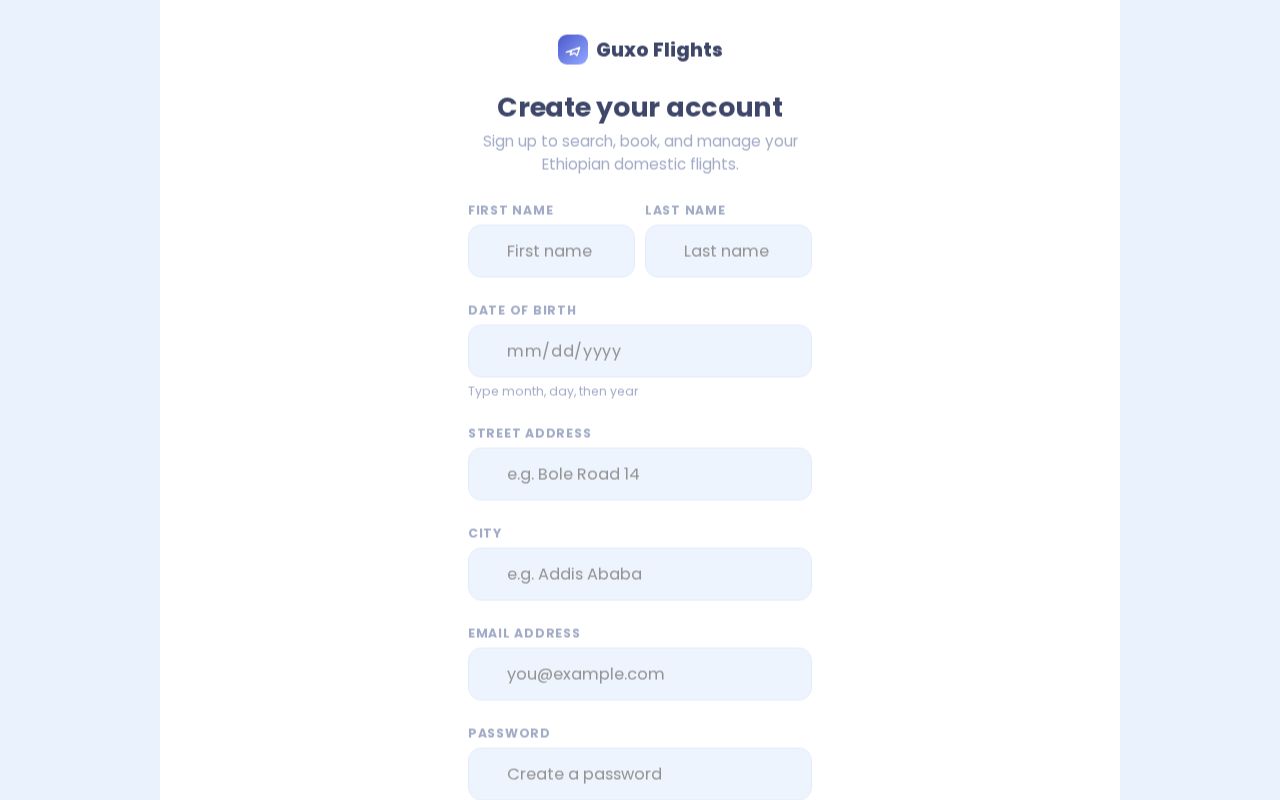 Preview of Guxo Flights