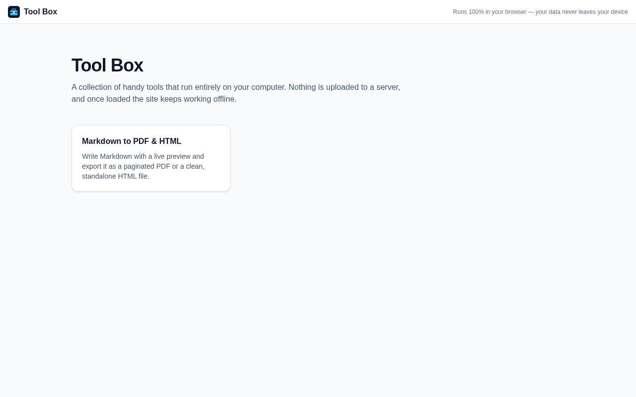 Preview of Tool Box