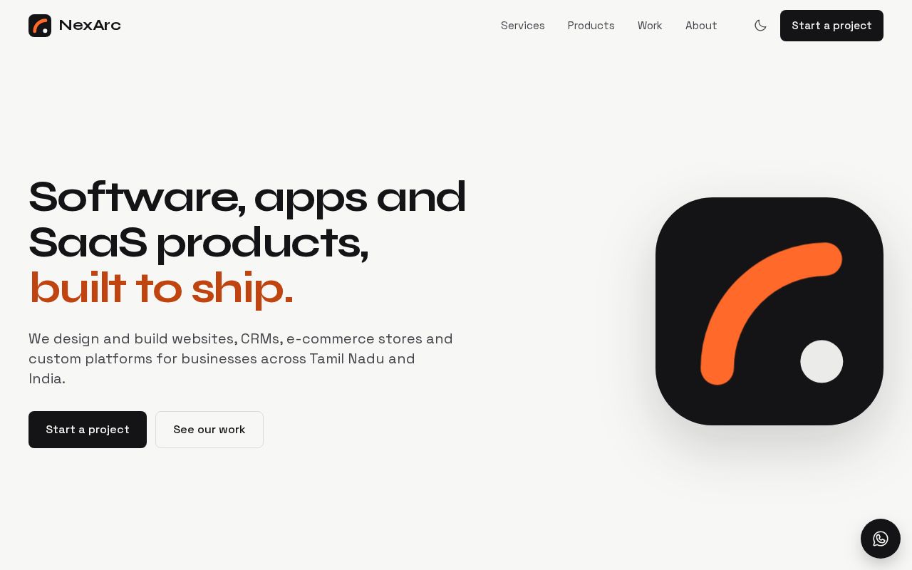Preview of NexArc Technologies Page