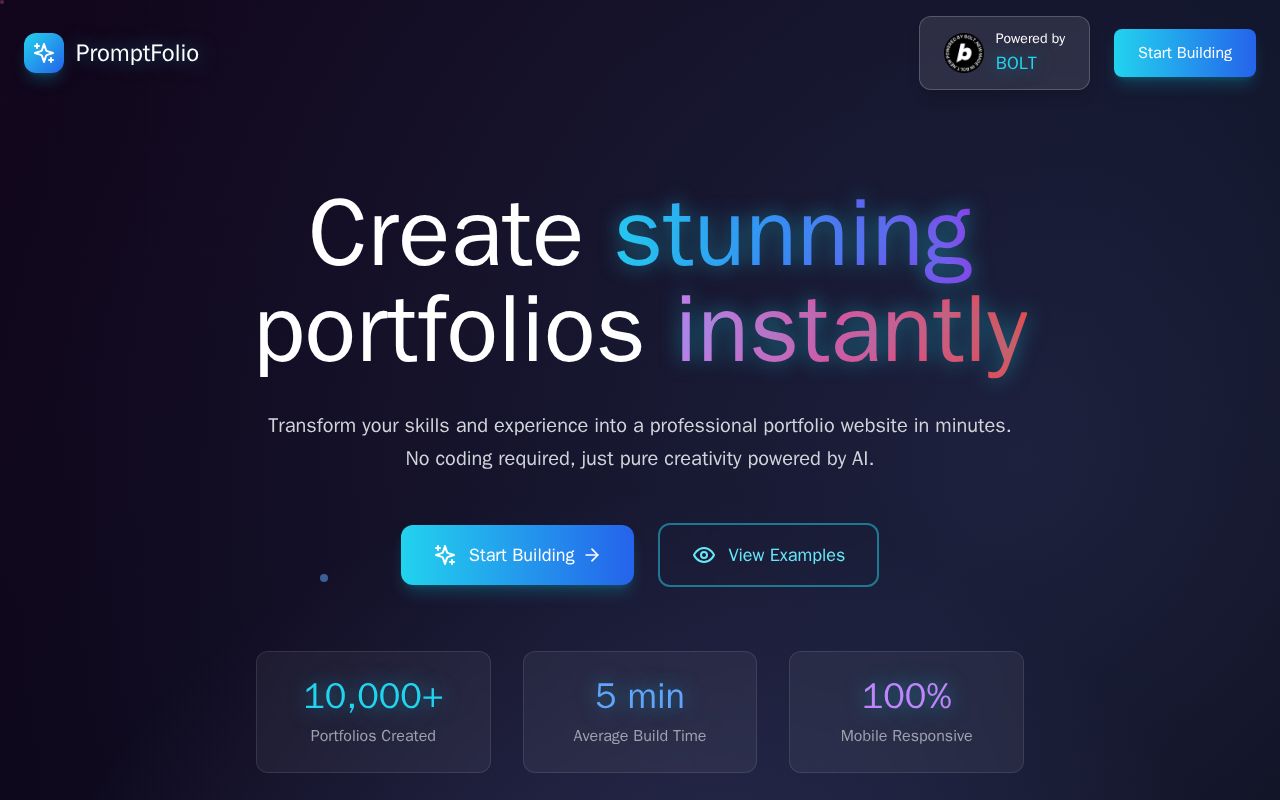 Preview of Promptfolio
