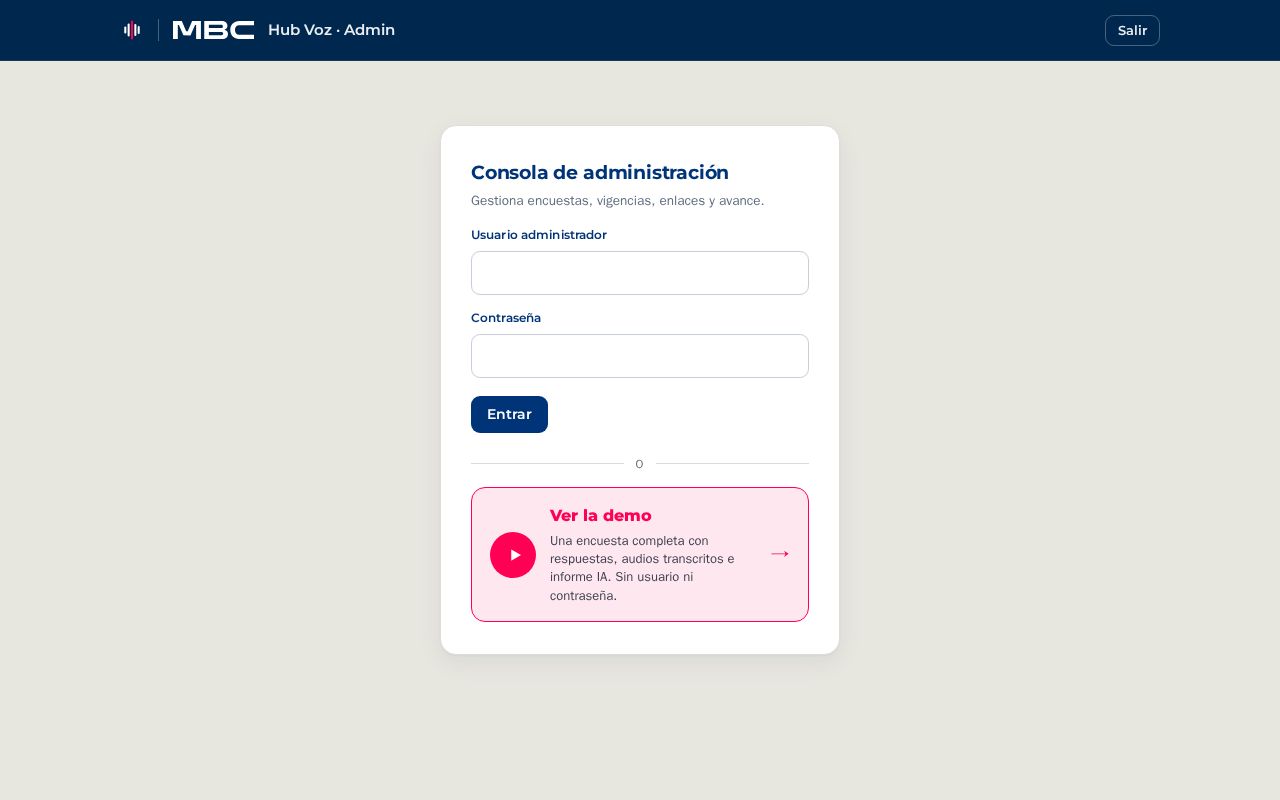 Preview of Hub Encuestas Mbc