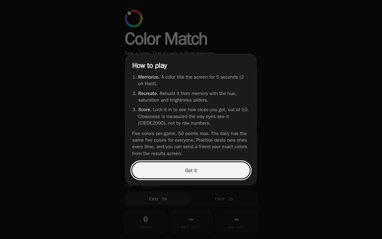 Preview of Color Match