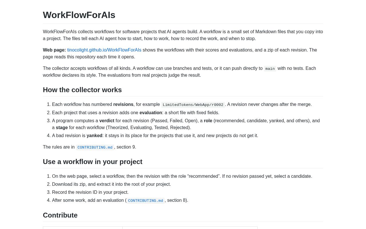 Preview of WorkFlowForAIs