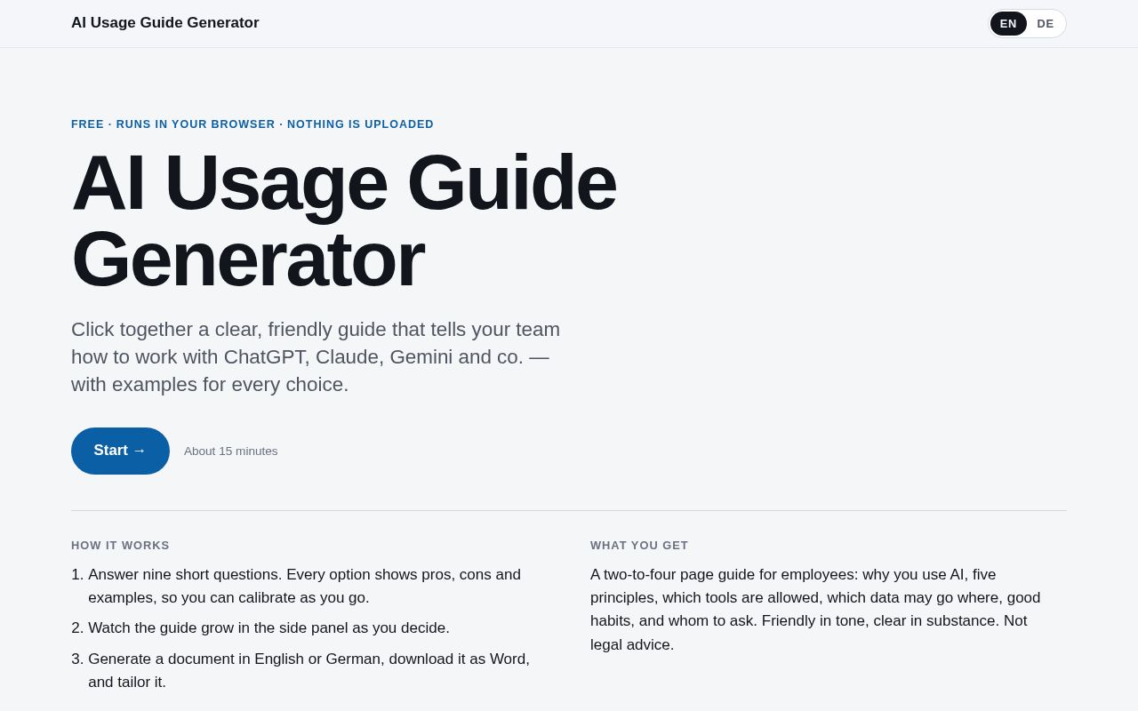 Preview of Ai Code Of Conduct Generator