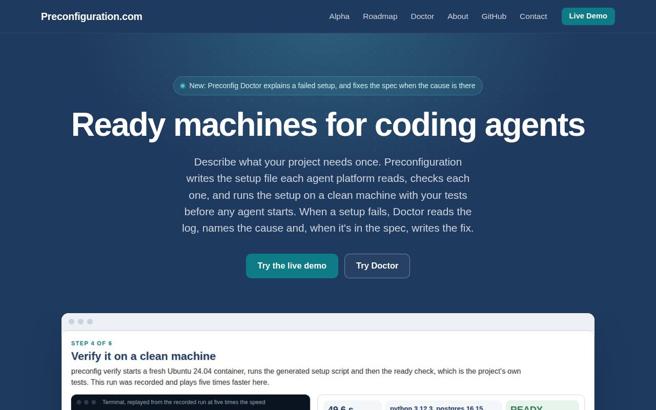 Preview of Preconfig