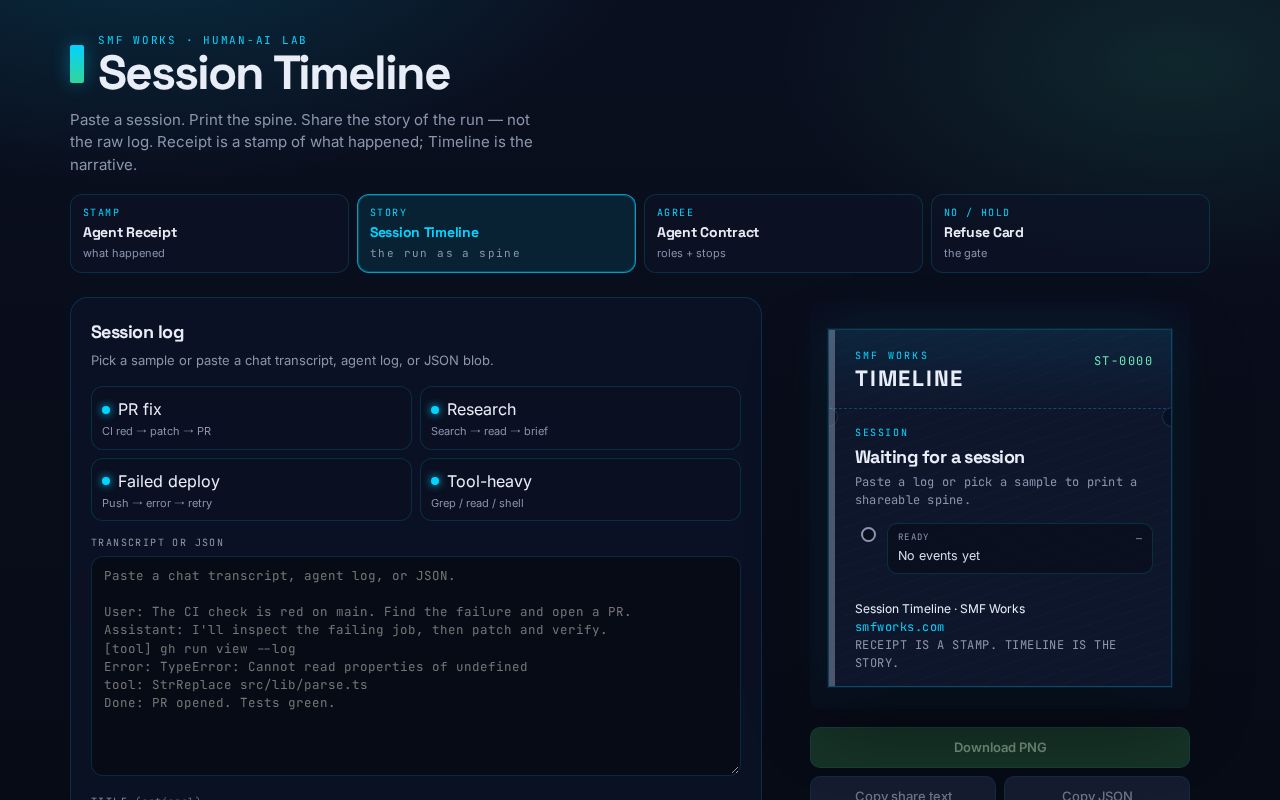 Preview of Session Timeline