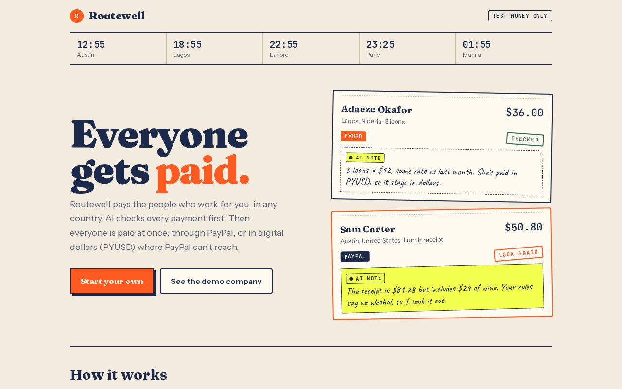Preview of Routewell