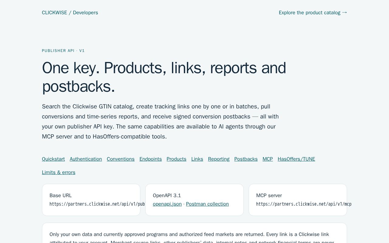 Preview of Clickwise Api