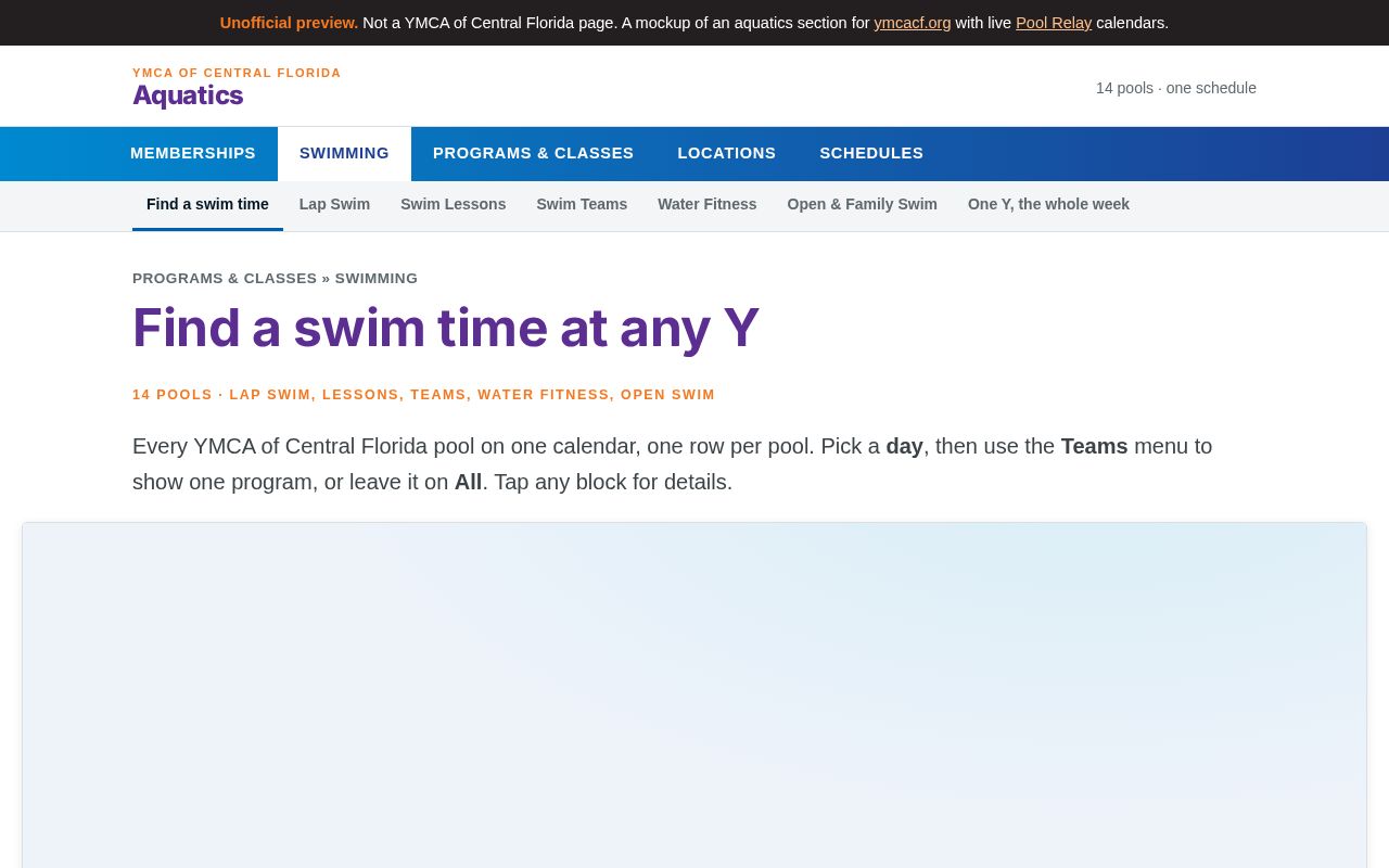 Preview of Swimming at the Y