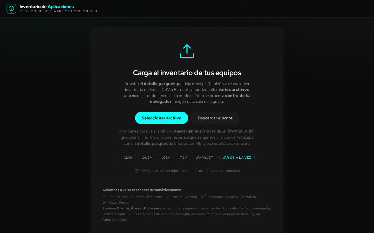 Preview of Inventario Aplicaciones