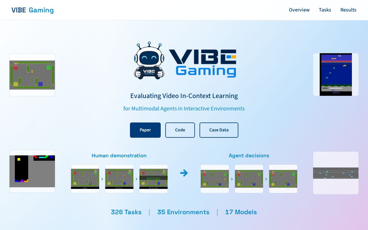 Preview of Public project website for the V-ICAL Bench