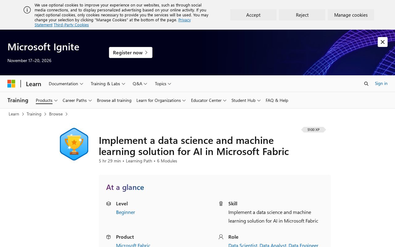 Preview of Ms Fabric Data Science