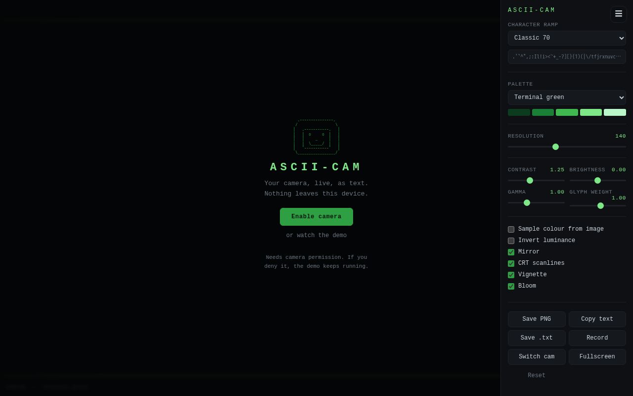Preview of Ascii Cam