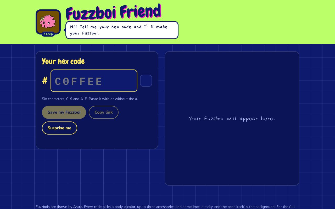 Preview of Fuzzboi Friend