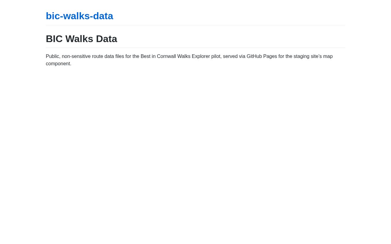 Preview of Public route data for the Best in Cornwall Walks Explorer pilot