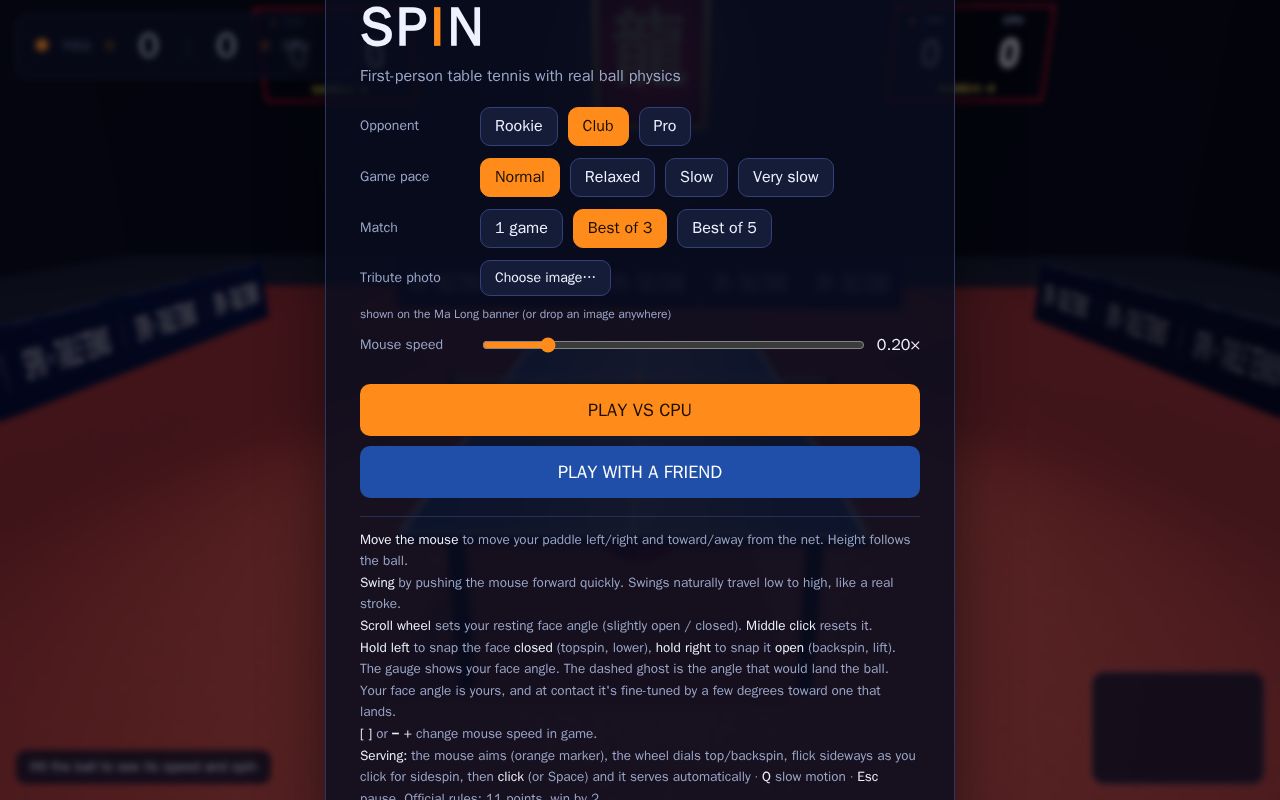 Preview of Spin Table Tennis