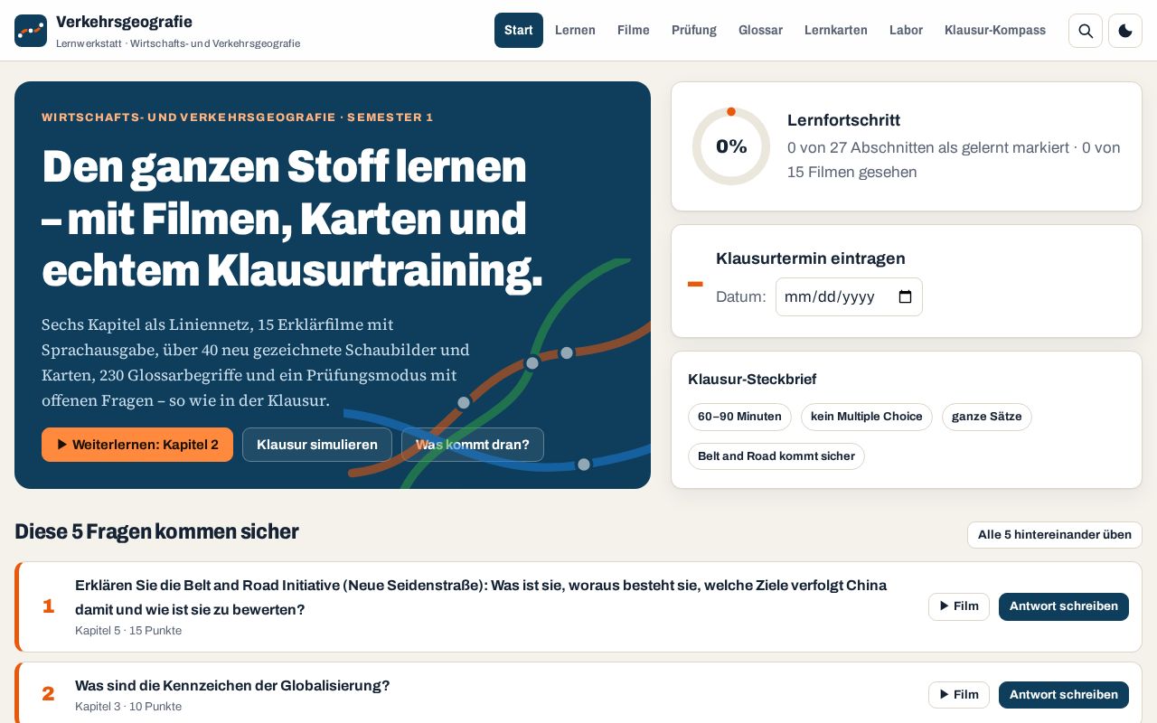 Preview of Verkehrsgeografie Lernwerkstatt