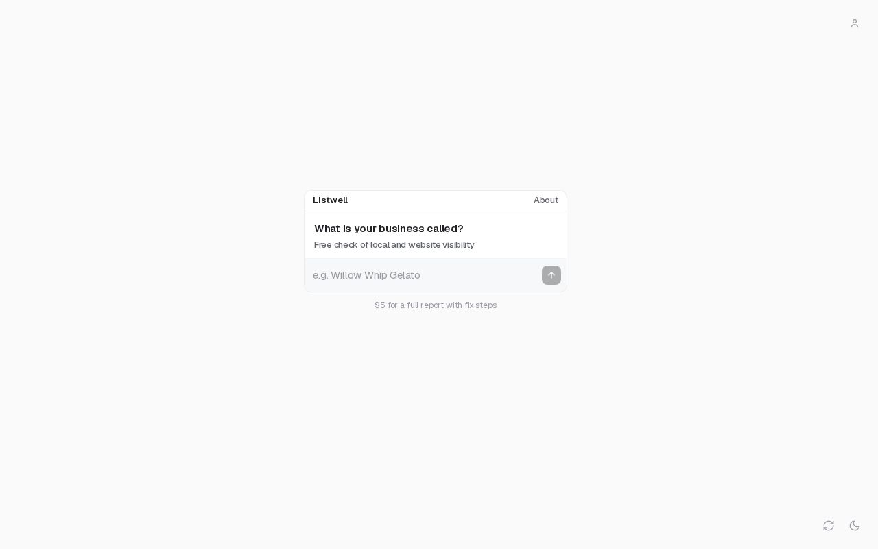 Preview of A SEO and local SEO audit tool.