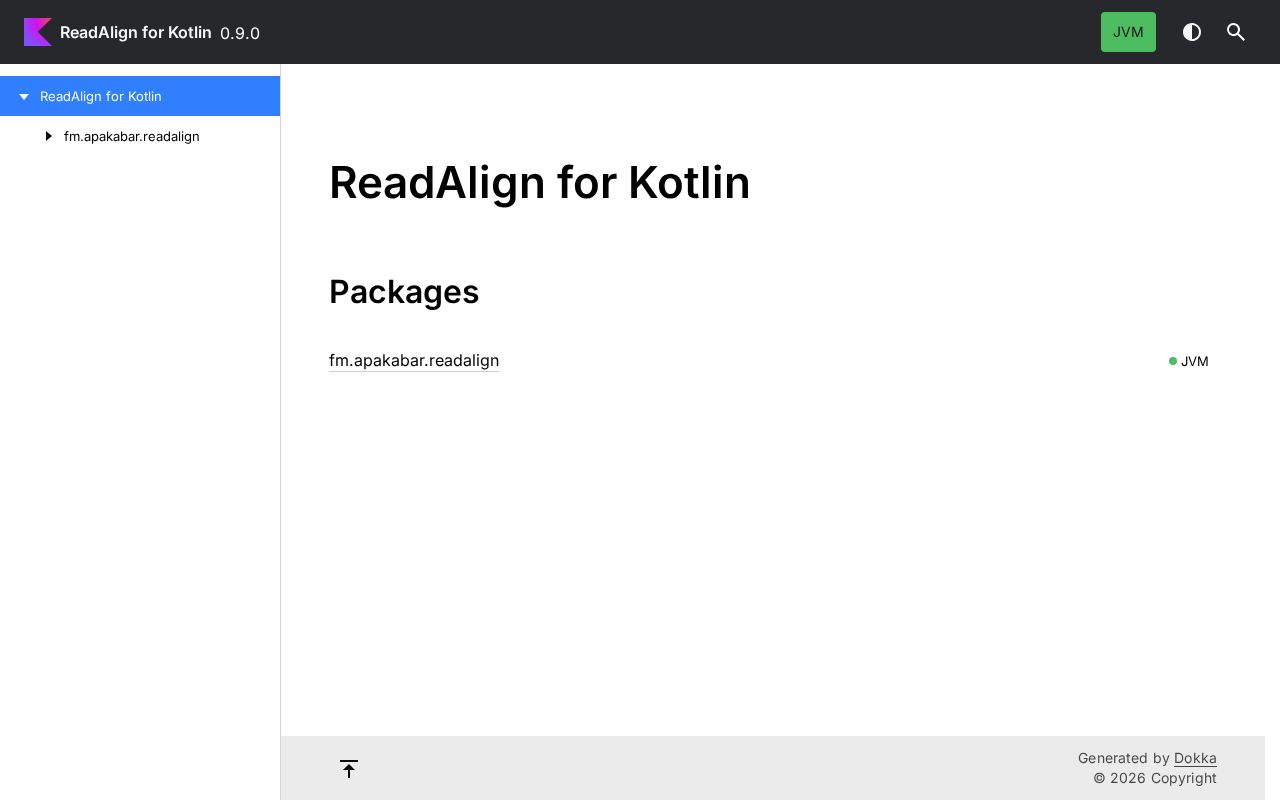 Preview of Readalign Kotlin