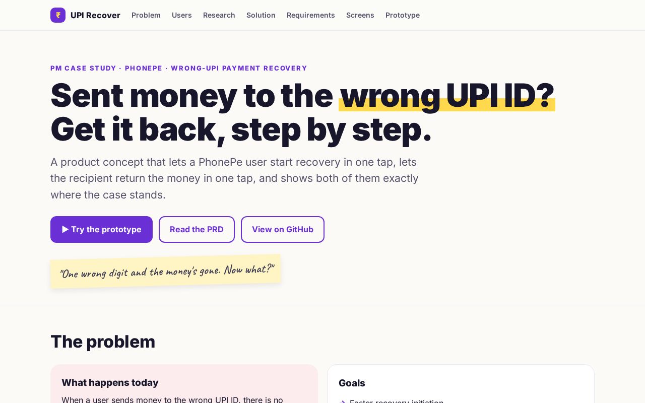Preview of Upi Wrong Payment Recovery