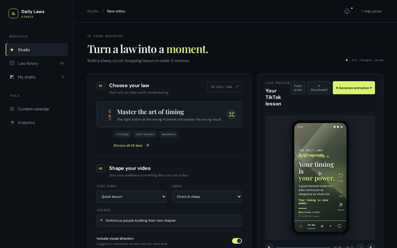 Preview of Task Dashboard