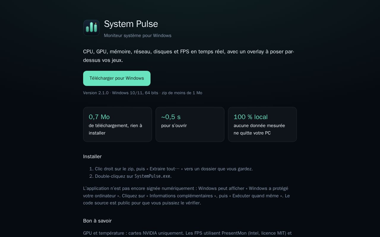 Preview of System Pulse