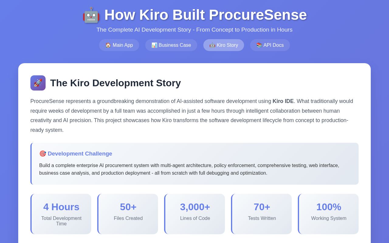Preview of ProcureSense with Kiro