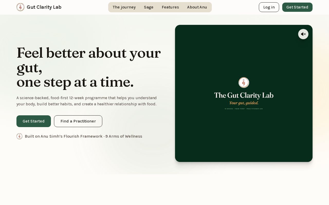 Preview of Thegutclaritylab Landing Page