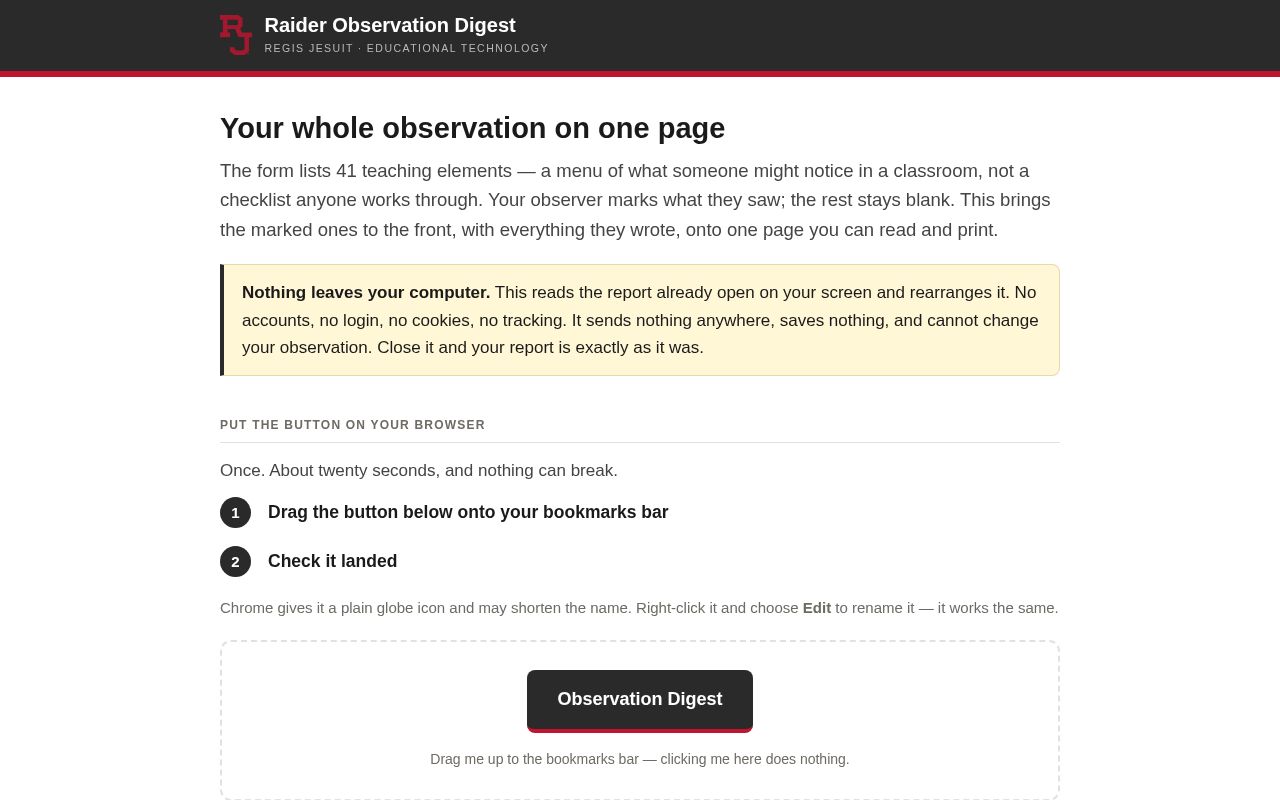 Preview of Raider Observation Digest